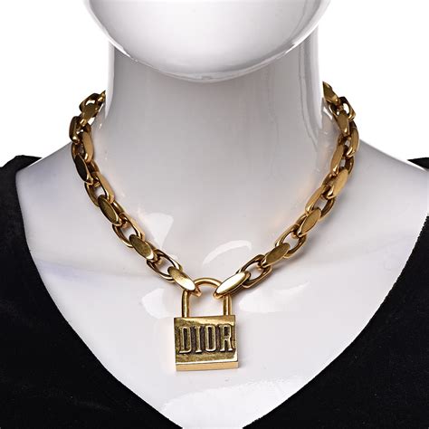 dior choker necklace gold.